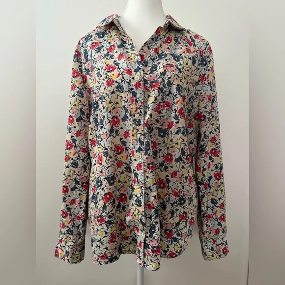 Style & Co Floral Long Sleeve Button Down Shirt Size XL - Picture 3 of 10